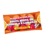 Polpa de acerola com laranja 100 g – pacote com 10 sachês