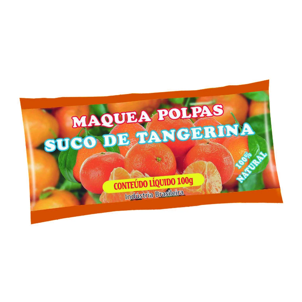 Polpa de tangerina 100 g – pacote com 10 sachês