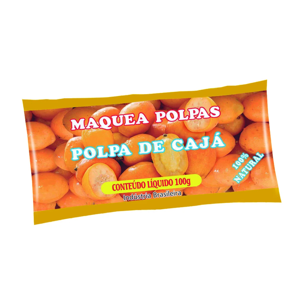Polpa de cajá 100 g – pacote com 10 sachês