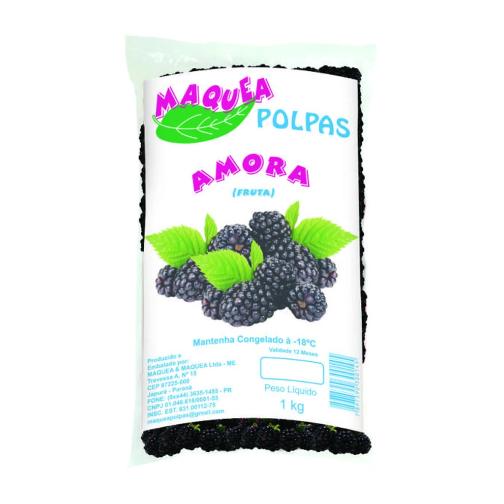 Amora congelada 100 g – pacote com 10 sachês
