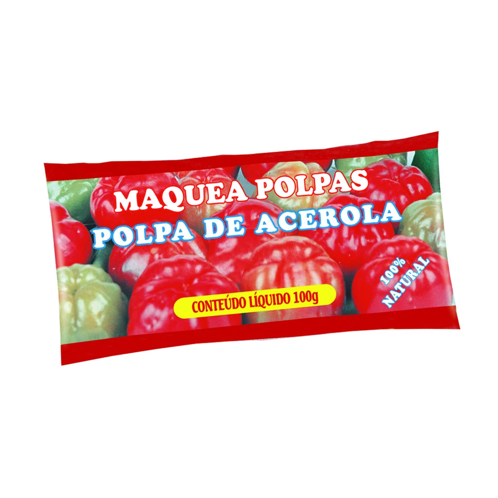 Polpa de acerola 100 g – pacote com 10 sachês
