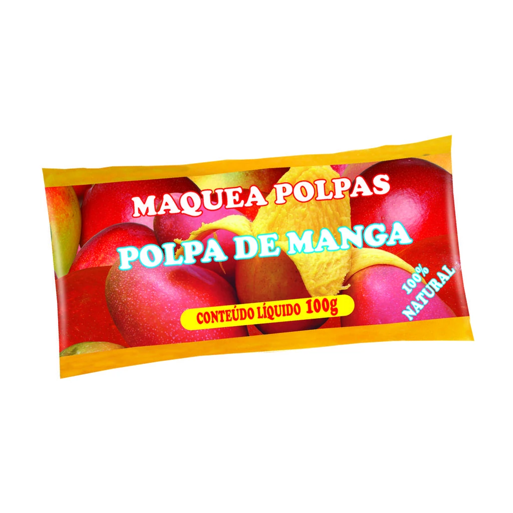 Polpa de manga 100 g – pacote com 10 sachês