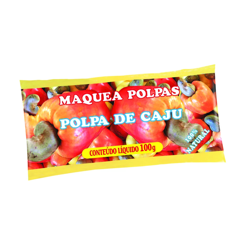 Polpa de caju 100 g – pacote com 10 sachês