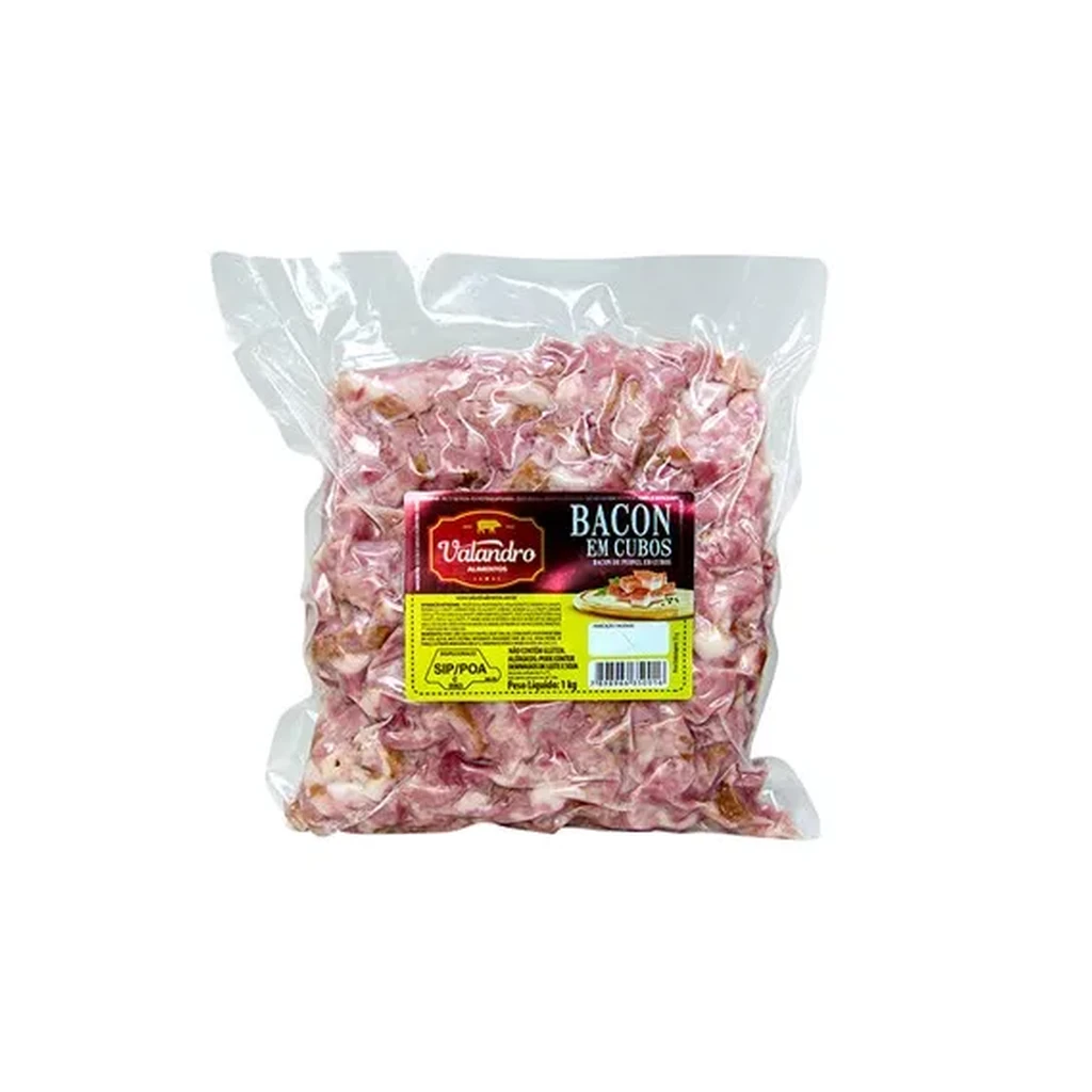 Bacon de pernil em cubos 1 kg – caixa com 10 pacotes