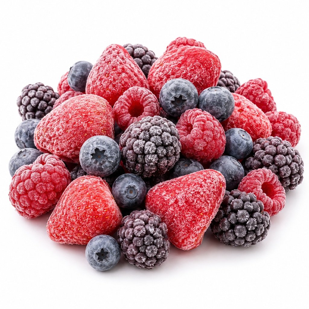 Frutas vermelhas congeladas 100 g – pacote com 10 sachês