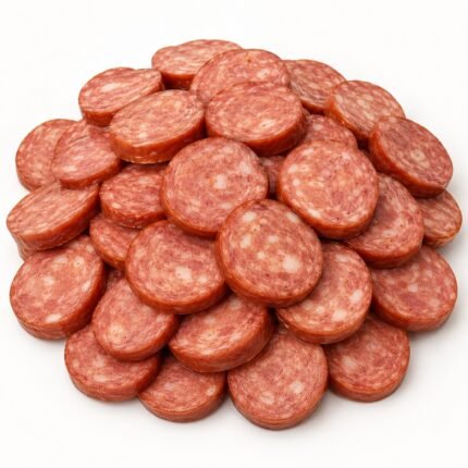 Linguiça tipo calabresa fatiada 1 kg – caixa com 10 pacotes